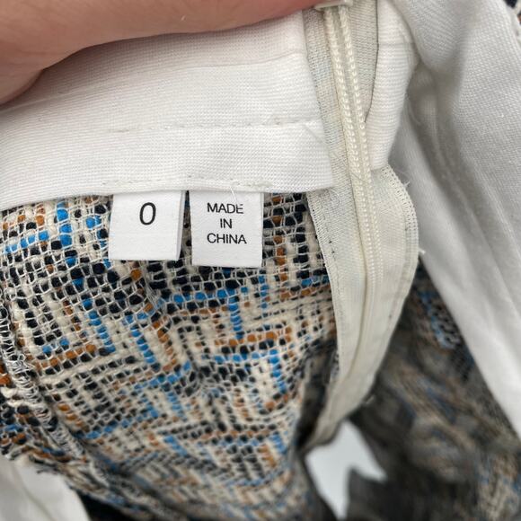 10 Crosby Derek Lam GEOMETRIC-TWEED BOX-PLEAT SKIRT // 0 - Picture 8 of 12